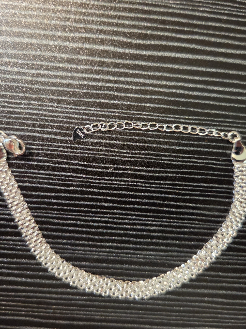 Beautiful 925 Sterling Silver Woven Mesh Chain Bracelet